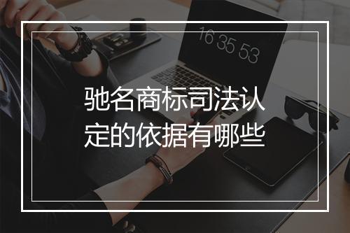 驰名商标司法认定的依据有哪些