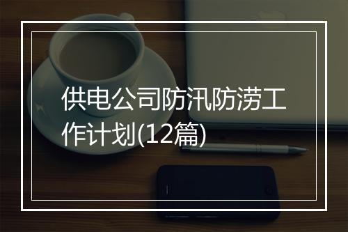 供电公司防汛防涝工作计划(12篇)