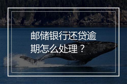 邮储银行还贷逾期怎么处理？