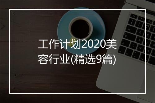 工作计划2020美容行业(精选9篇)