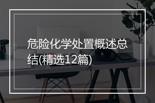 危险化学处置概述总结(精选12篇)