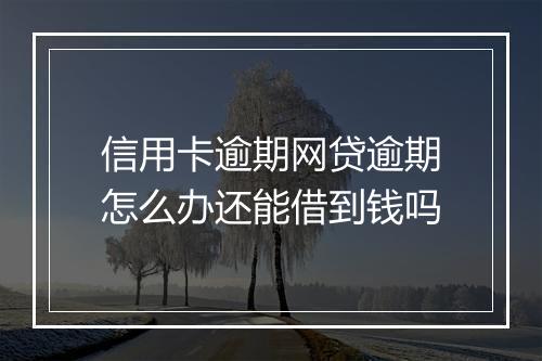 信用卡逾期网贷逾期怎么办还能借到钱吗