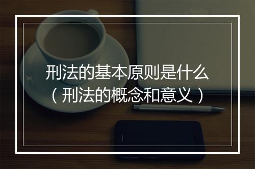 刑法的基本原则是什么（刑法的概念和意义）