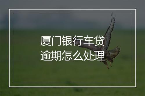 厦门银行车贷逾期怎么处理
