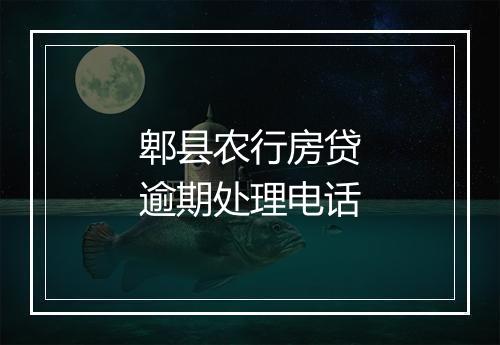 郫县农行房贷逾期处理电话