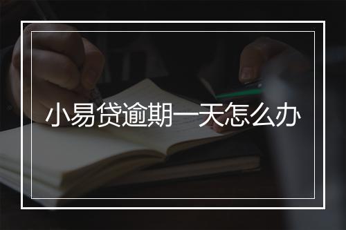 小易贷逾期一天怎么办