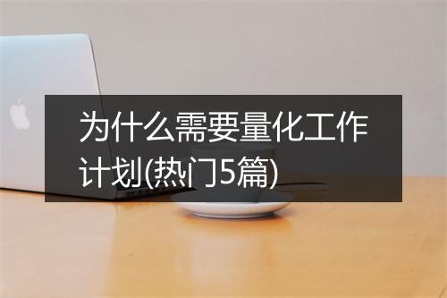为什么需要量化工作计划(热门5篇)