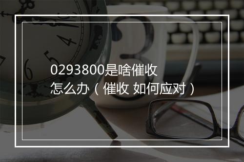 0293800是啥催收 怎么办（催收 如何应对）