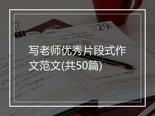 写老师优秀片段式作文范文(共50篇)