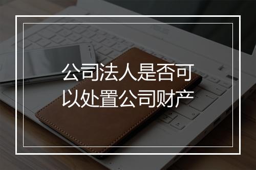 公司法人是否可以处置公司财产