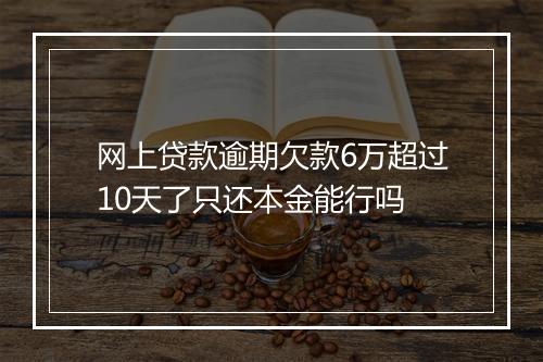 网上贷款逾期欠款6万超过10天了只还本金能行吗