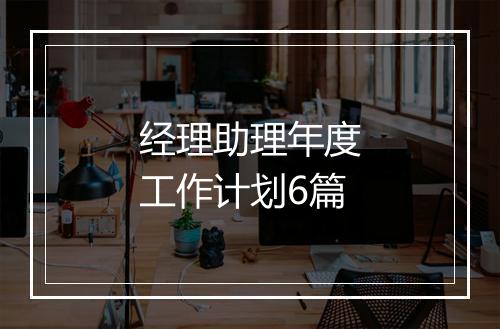 经理助理年度工作计划6篇