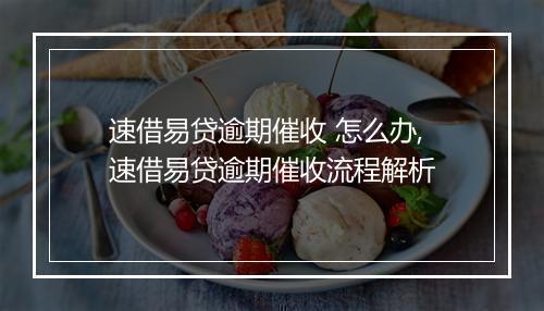速借易贷逾期催收 怎么办,速借易贷逾期催收流程解析
