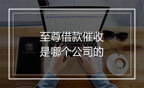 至尊借款催收是哪个公司的