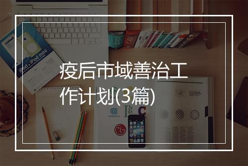 疫后市域善治工作计划(3篇)