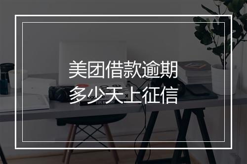 美团借款逾期多少天上征信