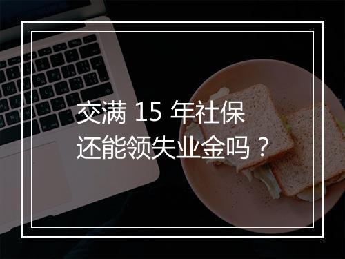 交满 15 年社保还能领失业金吗？