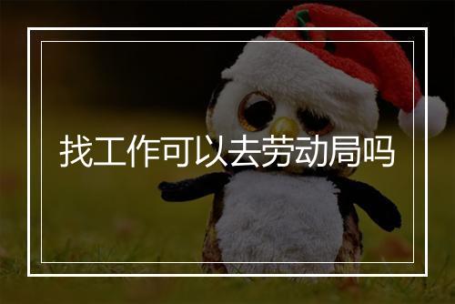 找工作可以去劳动局吗