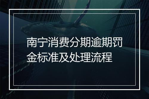 南宁消费分期逾期罚金标准及处理流程