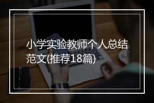 小学实验教师个人总结范文(推荐18篇)