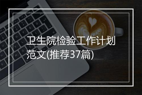 卫生院检验工作计划范文(推荐37篇)