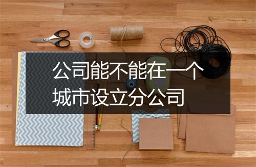 公司能不能在一个城市设立分公司