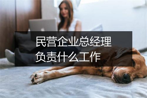 民营企业总经理负责什么工作