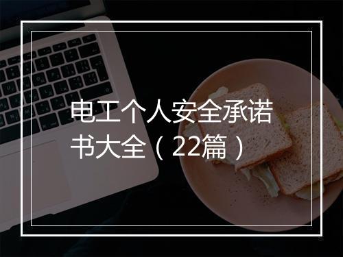 电工个人安全承诺书大全（22篇）