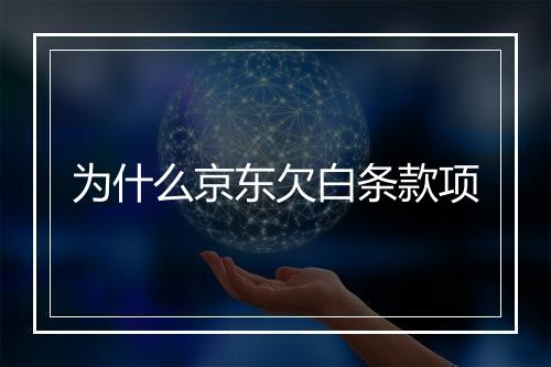 为什么京东欠白条款项