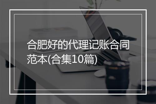 合肥好的代理记账合同范本(合集10篇)