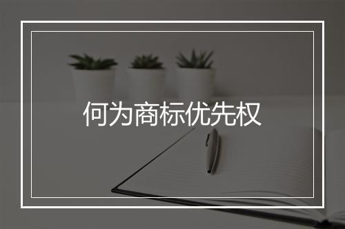 何为商标优先权