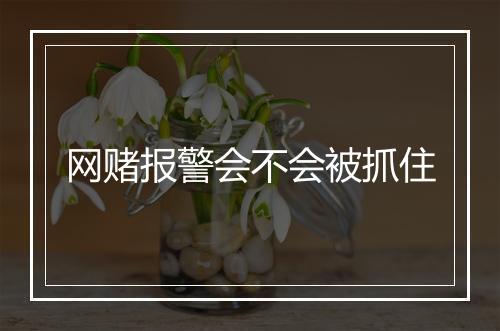 网赌报警会不会被抓住