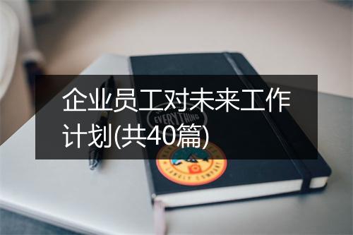 企业员工对未来工作计划(共40篇)