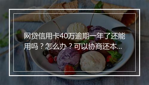 网贷信用卡40万逾期一年了还能用吗？怎么办？可以协商还本金吗？