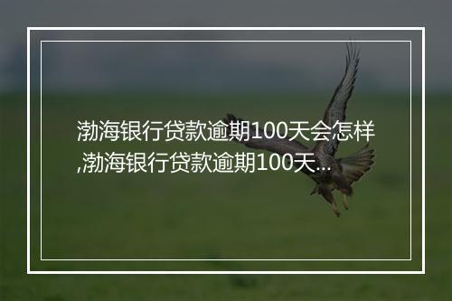 渤海银行贷款逾期100天会怎样,渤海银行贷款逾期100天后果分析