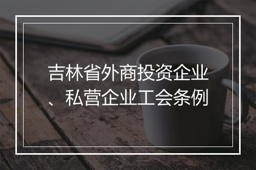 吉林省外商投资企业、私营企业工会条例