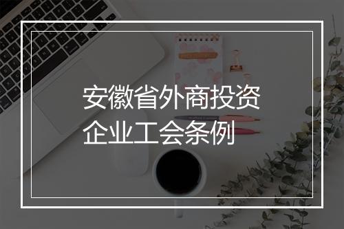 安徽省外商投资企业工会条例