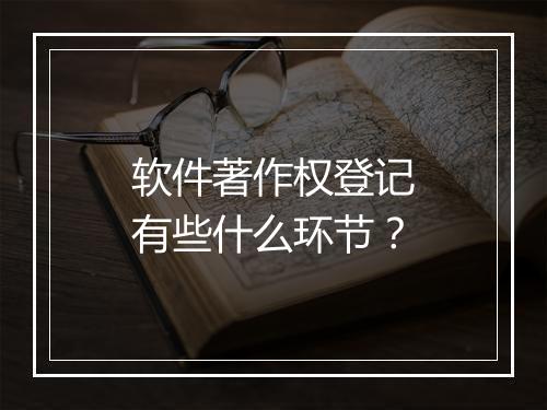 软件著作权登记有些什么环节？