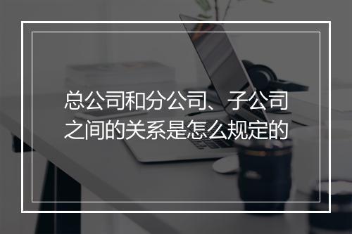 总公司和分公司、子公司之间的关系是怎么规定的