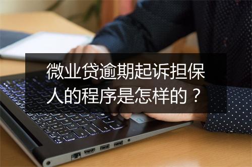 微业贷逾期起诉担保人的程序是怎样的？