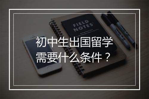初中生出国留学需要什么条件？