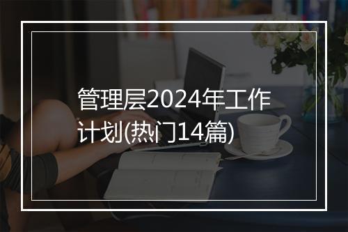 管理层2024年工作计划(热门14篇)