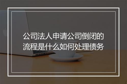 公司法人申请公司倒闭的流程是什么如何处理债务