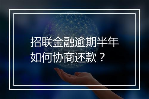 招联金融逾期半年如何协商还款？