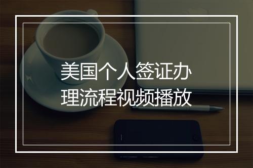 美国个人签证办理流程视频播放