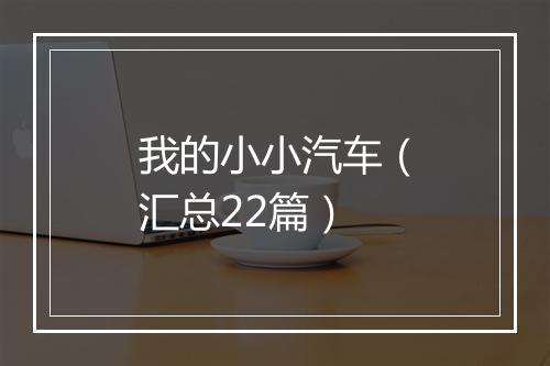 我的小小汽车（汇总22篇）