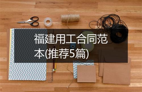 福建用工合同范本(推荐5篇)