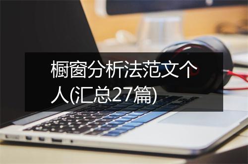橱窗分析法范文个人(汇总27篇)