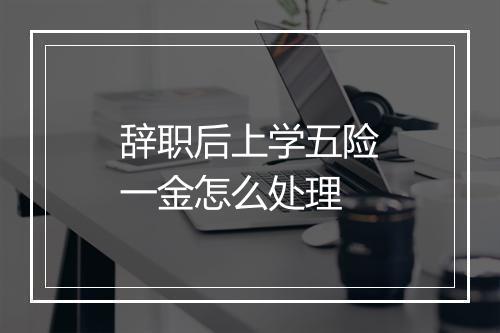 辞职后上学五险一金怎么处理