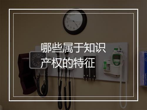 哪些属于知识产权的特征